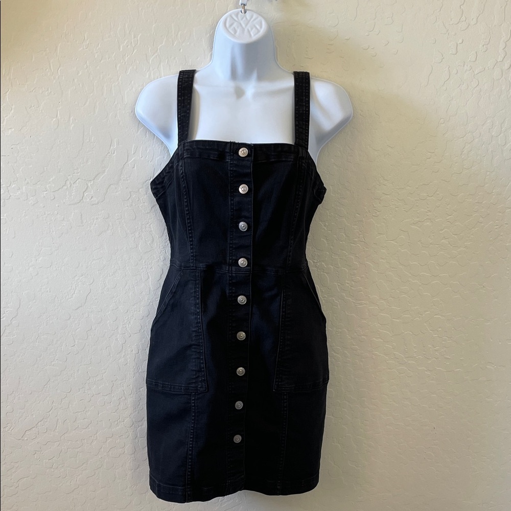 Divided Black Mini Dress